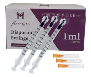 Enjektör 1 ML Luer-Lock Şırınga 100 Adet / Kutu