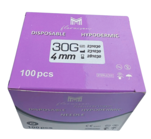 Mezoterapi İğne Ucu 30G 4 MM   100 Adet / Kutu
