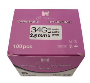 Mezoterapi İğne Ucu 34G 2,5 MM 100 Adet / Kutu