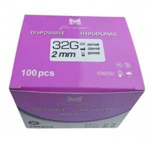 Mezoterapi İğne Ucu 32G 2 MM 100 Adet / Kutu