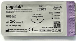 Pegelak bej 2/0 26 3/8 keskin(▼),75cm