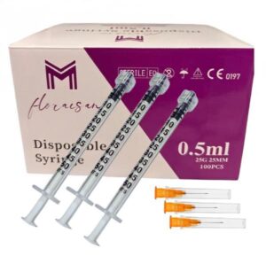 Enjektör 0,5 ML Kilitli (25G 25mm iğne ) 100 Adet / Kutu