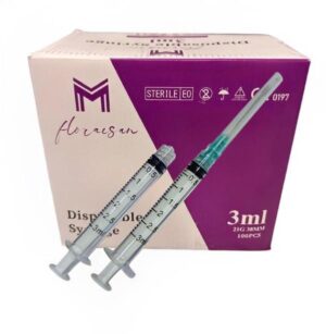 Enjektör 3 ML Kilitli (21G 38mm iğne ) 100 Adet / Kutu