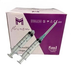 Enjektör 5 ML Kilitli (21G 38mm iğne ) 100 Adet / Kutu